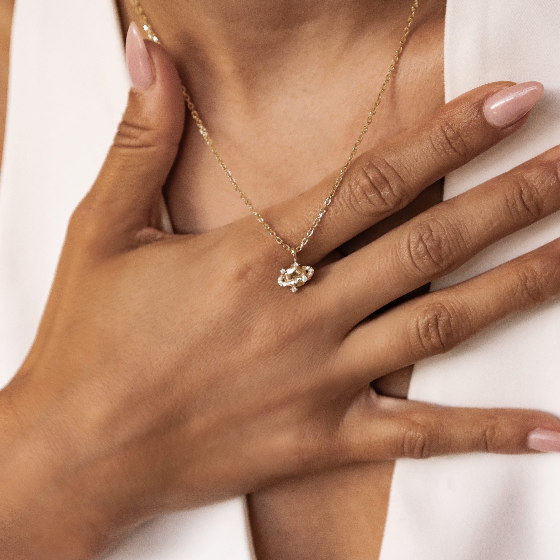 Collier Pendentif Planète Sterling Argent